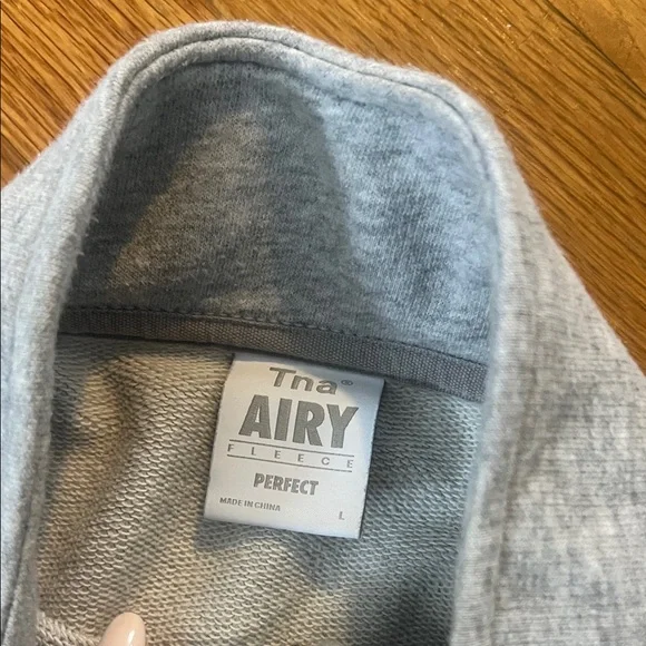 TNA Gray Quarter-Zip Cropped Sweatshirt - Picture 2 of 2